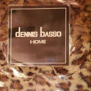 Dennis Basso Faux leopard fur blanket